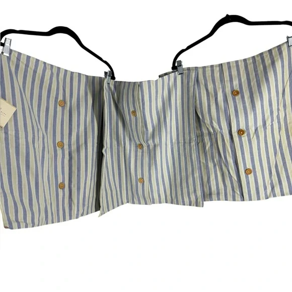 NWT set of 3 Pottery Barn 20 inch pillow cases stripe cool colors