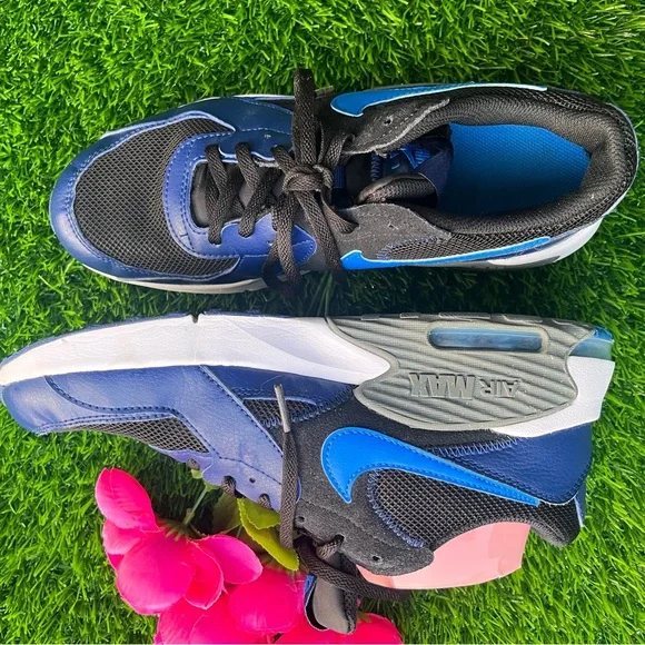 NIKE AIRMAX NAVY BLACK 7Y GUC