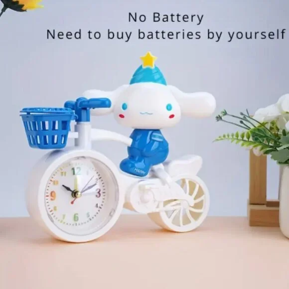 Cinnamaroll Bicycle Alarm Clock Operates on Battery NWT