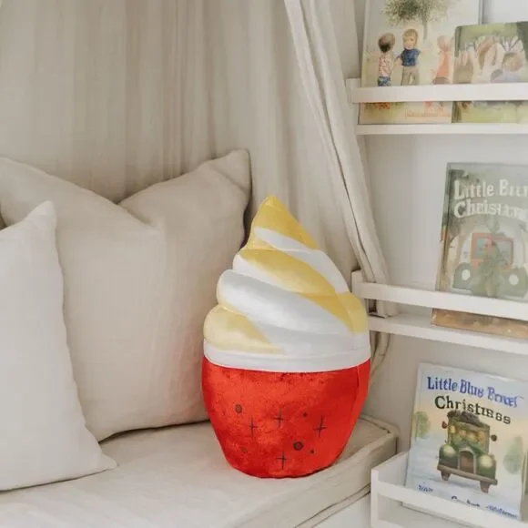 Disney Parks Dole Whip Scented Plush Pillow 15”‎ Ice Cream Swirl Stuffed Novelty
