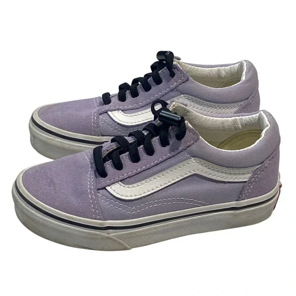 Vans Old Skool Kids‎ Lavender Suede Lace Up Low Top Sneakers Size 11