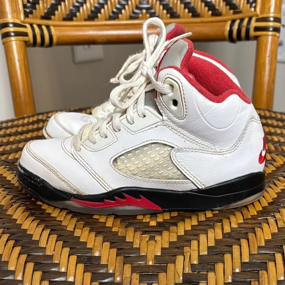 Jordan 5 Retro Fire Red Silver Tongue (PS) 13C