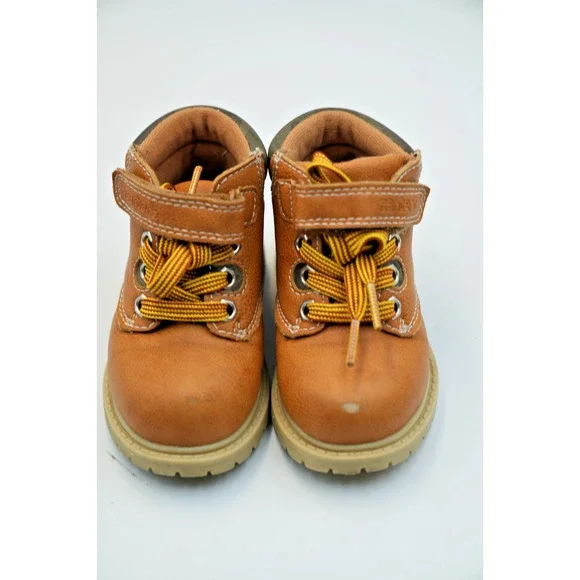 Carter's Size 6M Toddler Brown Boots with Laces and Strap‎