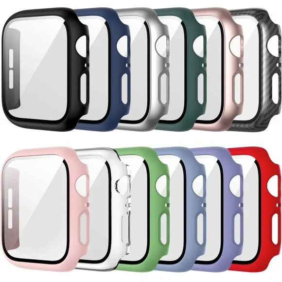 Watch Case Variety Pack (12 Pack) 38mm with Tempered Glass- Series 3, 2, 1