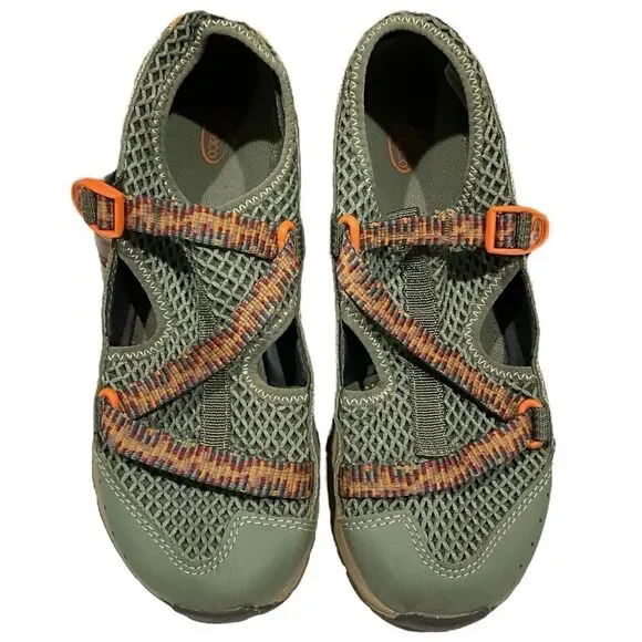 CHACO Odyssey Y Green Lichen Big Kids Unisex Sandal Water Shoes Size 4