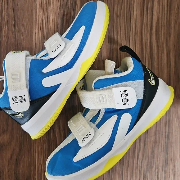 Lebron Kids Blue and White Sneakers 8C