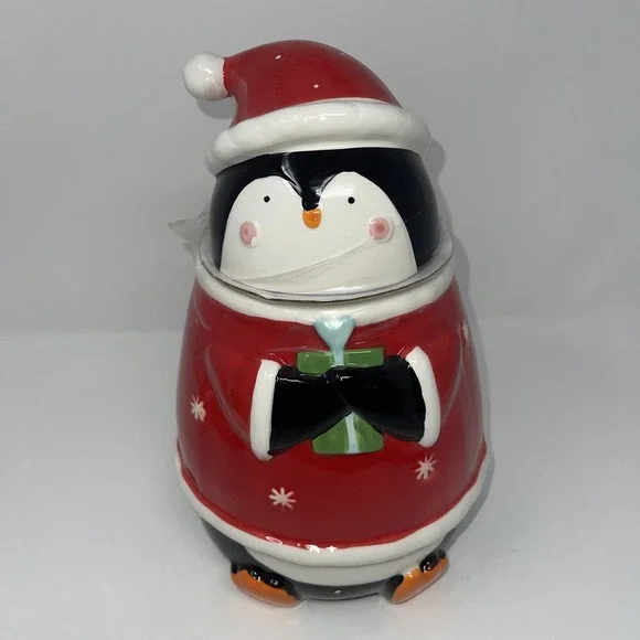 Christmas Penguin Cookie Jar 11