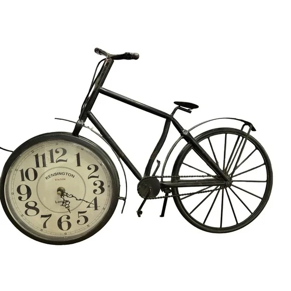 Kensington Station Tabletop Or Wall Mounted Bicycle Themed Clock