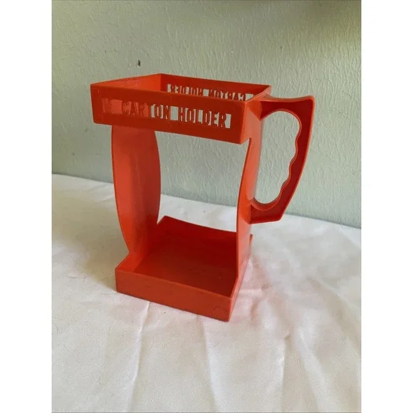 Vintage Handi Holder Orange 1/2 Gallon Milk Carton Juice Carrier