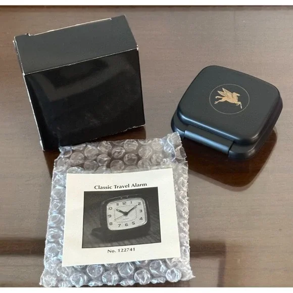 NIB Benchmark Foldable Travel Alarm Clock Luminous Mobil Gas Memorabilia