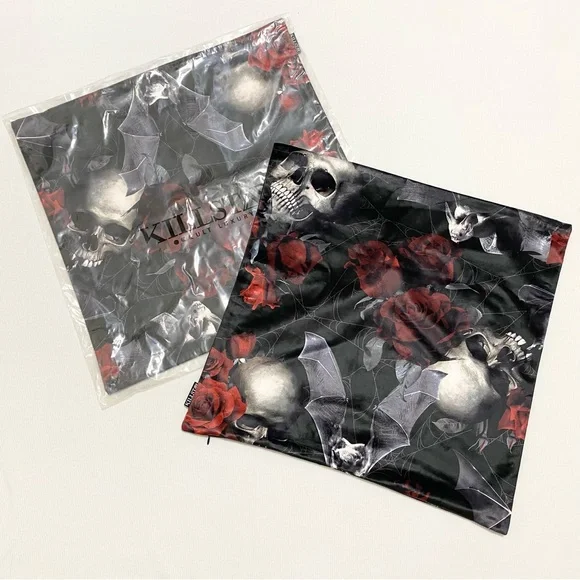 Killstar Haunted Garden Velvet Cushion Pillow Cover Case Pair Goth Vampire