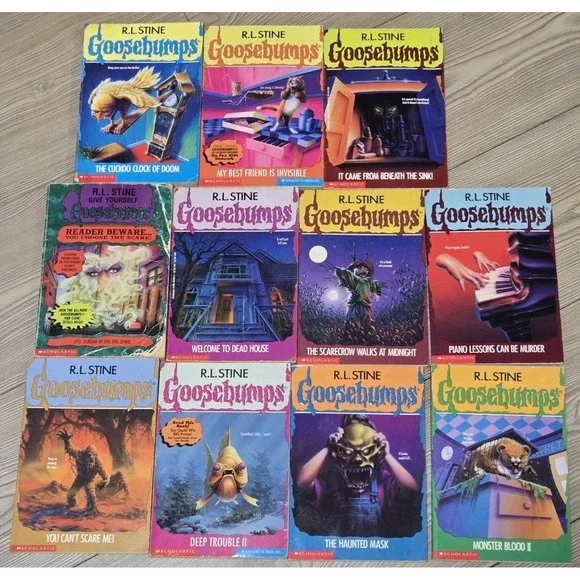 Goosebumps Lot 10 Books First Scholastic Print Dead‎ House Cuckoo Clock Of Doom