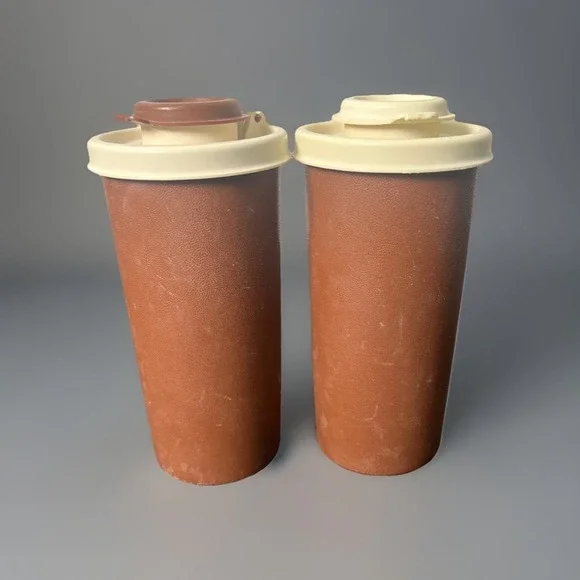 Vintage Tupperware 1329 Dark Brown 5