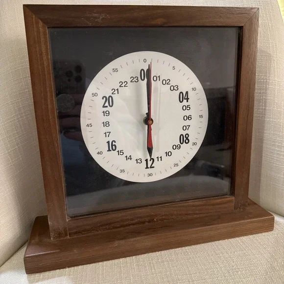 American Legion Wooden Mantle Quartex Clock 24 Hour‎ Military Clock
