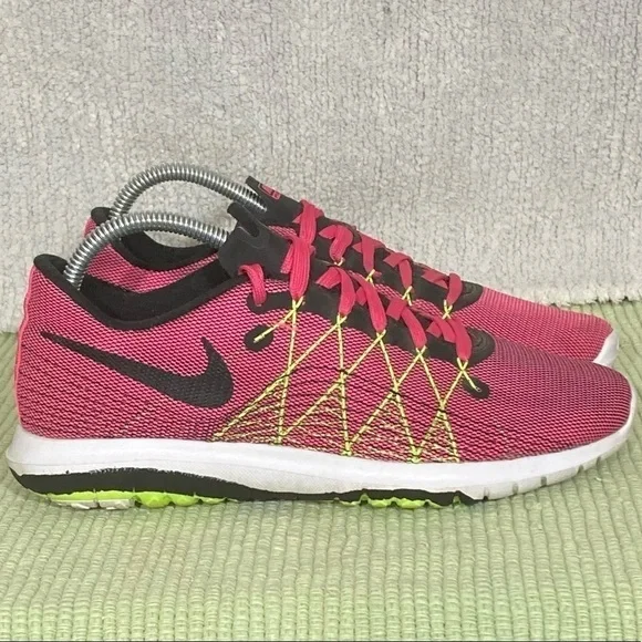 Nike Youth Pink Flex Fury 2 (GS) Running Sneaker Shoes Youth 7Y or Womens Sz 8.5