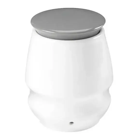 Cole & Mason Ceramic Garlic Keeper Storage Container White and Gray