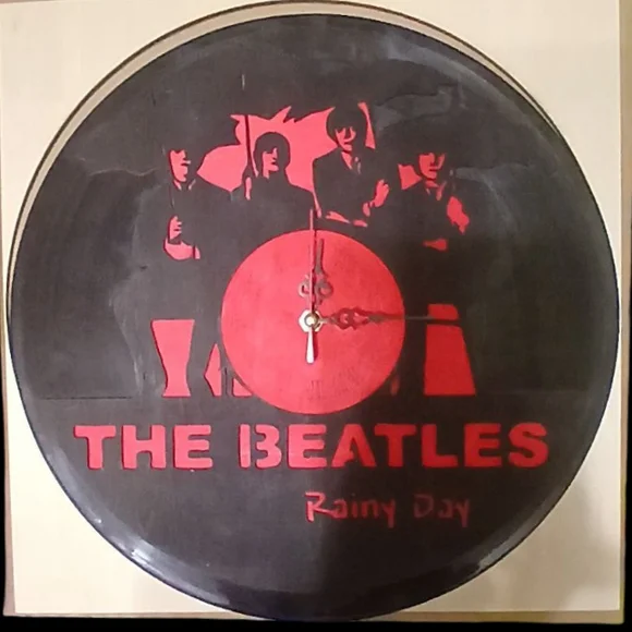 The Beatles Black and Red Wall Clock