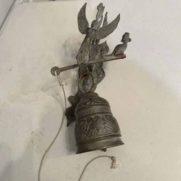 Vintage Brass Church Wall Bell‎ For Sanctuary & Sacristy Made In Tiawan