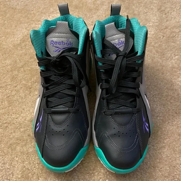 Reebok Kamikaze I Mid Sneakers Size 7 Color Gray Blue Purple