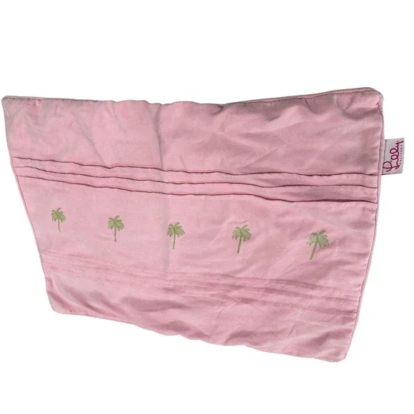 Lilly Pulitzer Pink Faux Suade Palm Tree‎ Standard Pillow Sham Pillow Cover