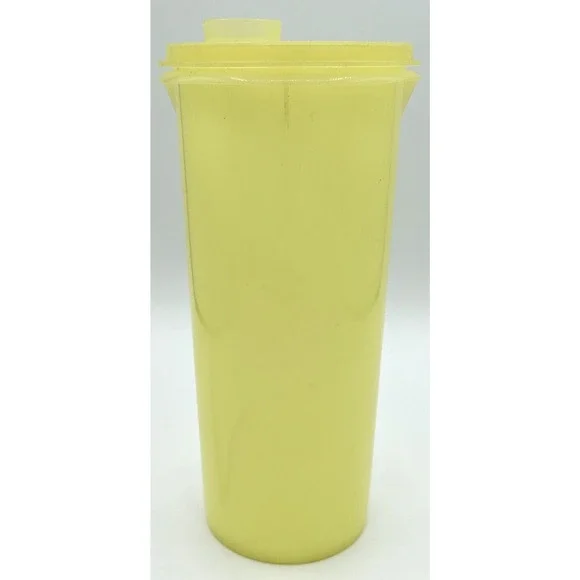 Vintage Tupperware Tall Cannister 262-3 Yellow Missing Lid Flap SKU U149