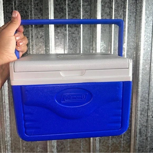 Coleman Blue and White Portable Cooler