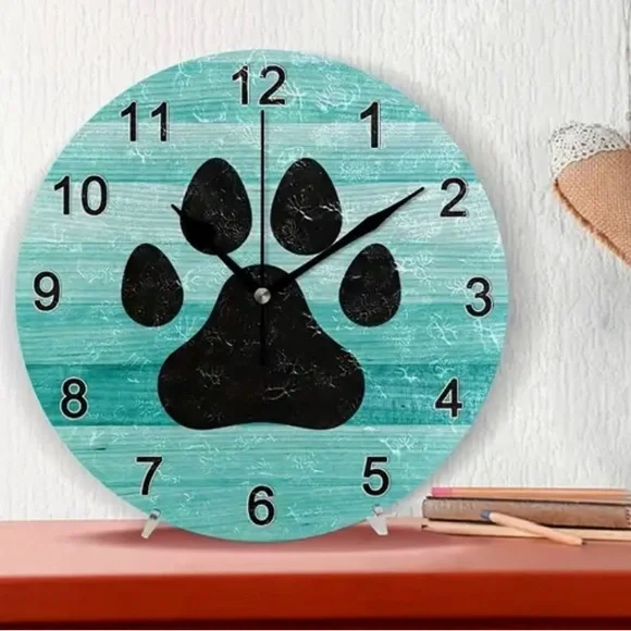 Paw Print Clock NWT