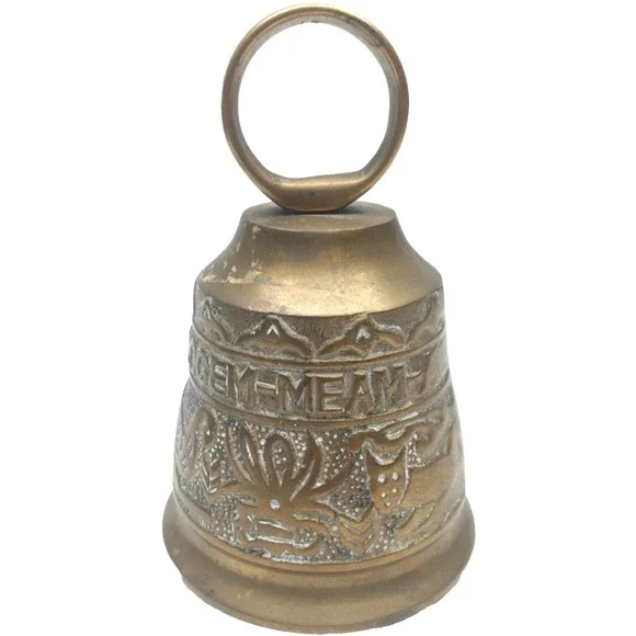 Vintage Brass Monastery Bell Vocem Meam Audit Qui Me Tangit Gothic Church 6