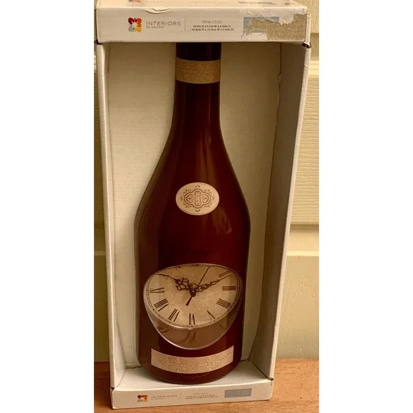 Wine Bottle Shaped Clock, Wine Clock Wall Mount 16