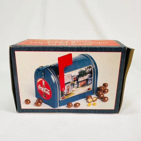 Vintage 1999 Coca-Cola Mailbox Collectors Tin Giftco Blue General Store