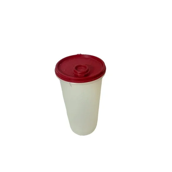 Tupperware ,medium Pitcher /Storage‎ Container W/Red Lid 563-8