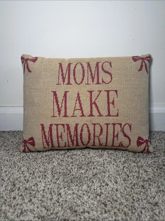 Mom’s Make Memories Needlepoint Accent Pillow