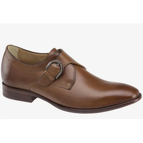 Johnston & Murphy McClain Monk‎ Strap Dress Shoes Brown Men's Size 12