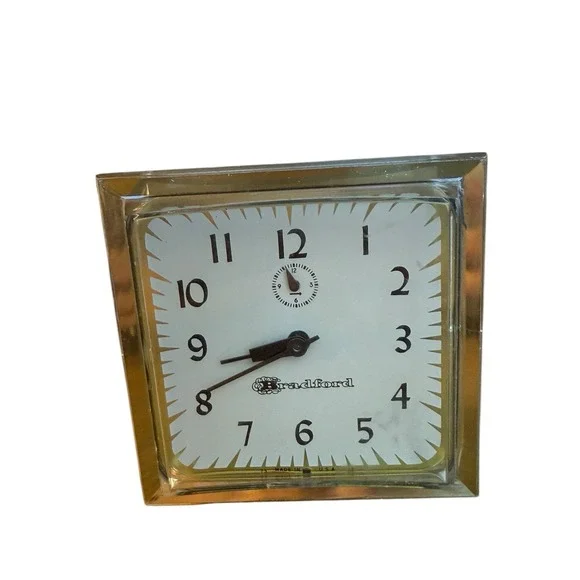 Vintage Bradford‎ Alarm Clock, In Case Made in the usa, Wind Up, Works
