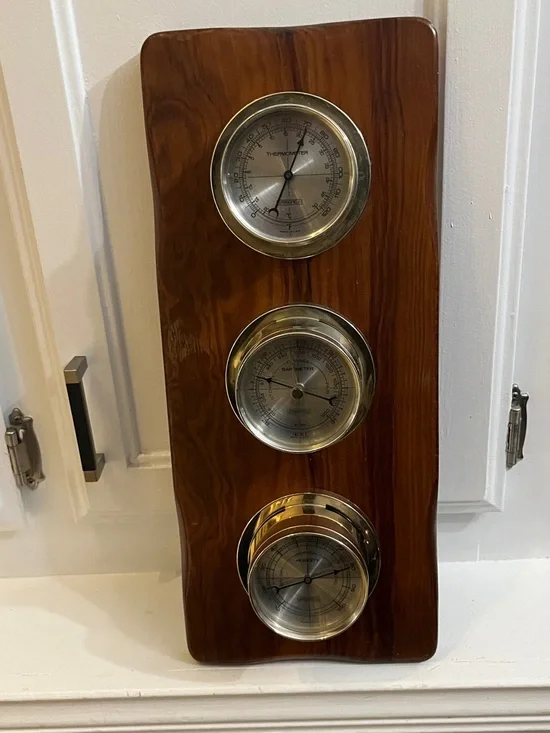 Thermometer Barometer Humidity Weather Station, Great Condition: