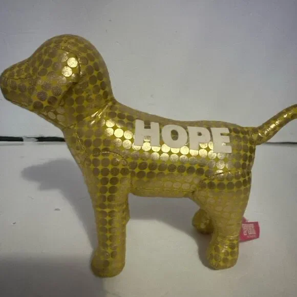 Gold Victoria Secret Decorative Dog Figurine small
