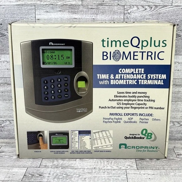TimeQPlus Biometric Terminal Time & Attendance System Please‎ Read Description