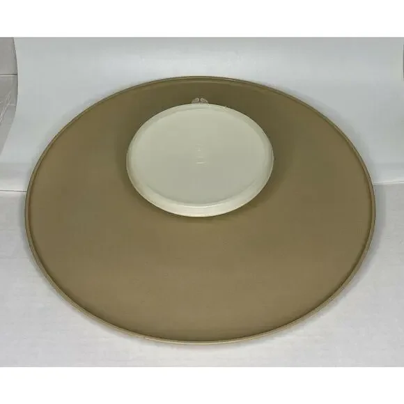 Vtg Tupperware Dip & Serve Tray Set Tan 492-3 U181
