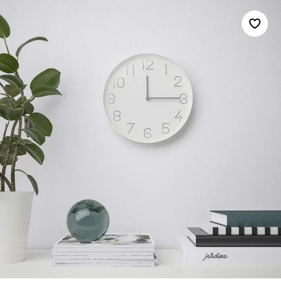 TROMMA wall clock, white, 9 ¾ (25 cm)