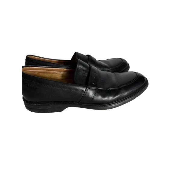 Clarks Mens Monmart Limit Black Leather Penny Loafers Shoes 12M 26068131