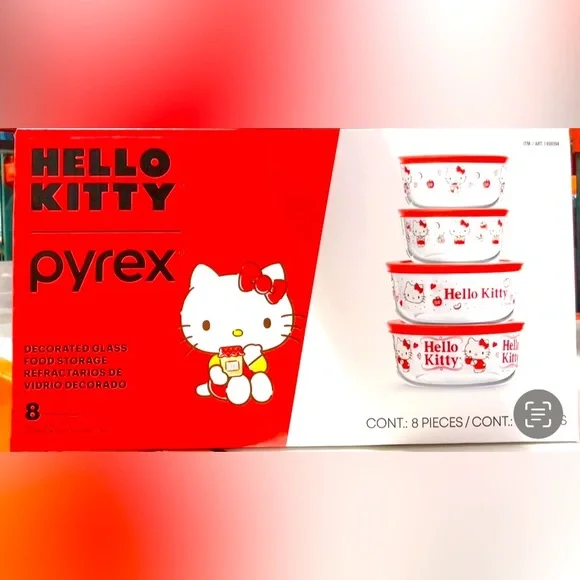 Pyrex 8-piece Hello Kitty Decorated Food Storage Set