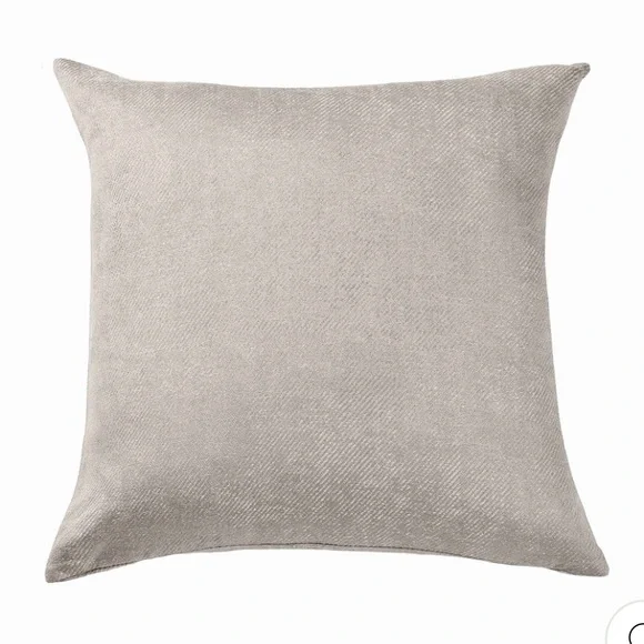 Ann Gish Chino Pillow Cover in Platinum