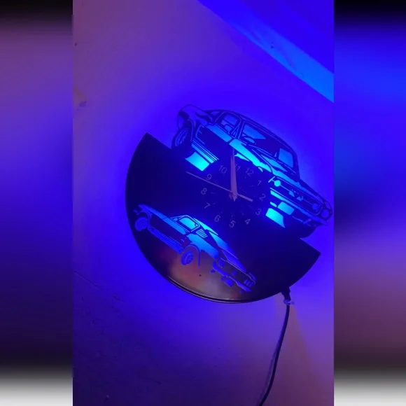COPY - New Mustang Vinyl Record neon remote control 7 color 12