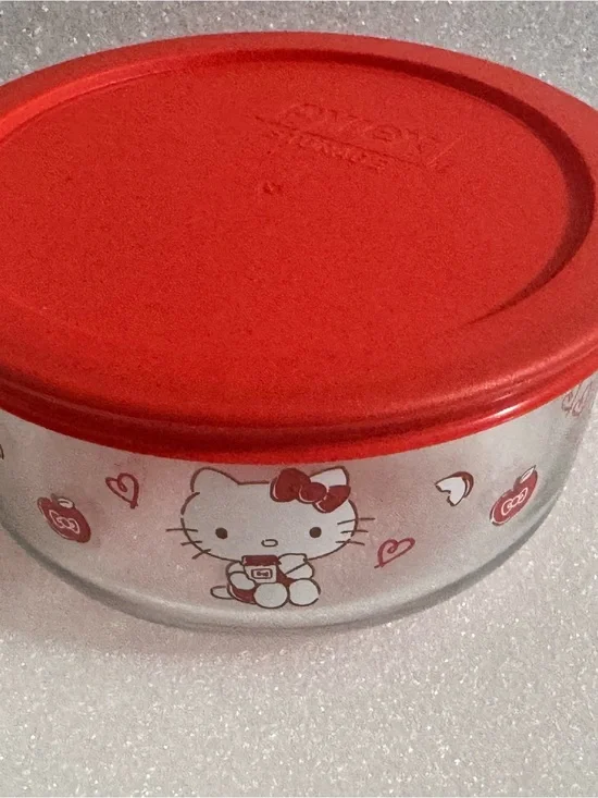 Sanrio Hello Kitty Red Lidded Glass Jar Red Lid