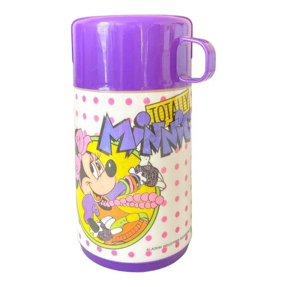 VINTAGE DISNEY Totally Minnie Mouse Aladdin Brand Thermos 1986 Collectible Only