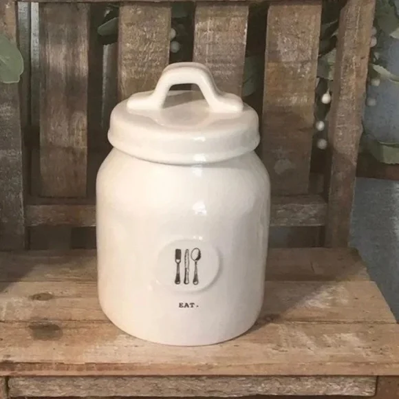 HTF Rae Dunn Baby EAT Canister