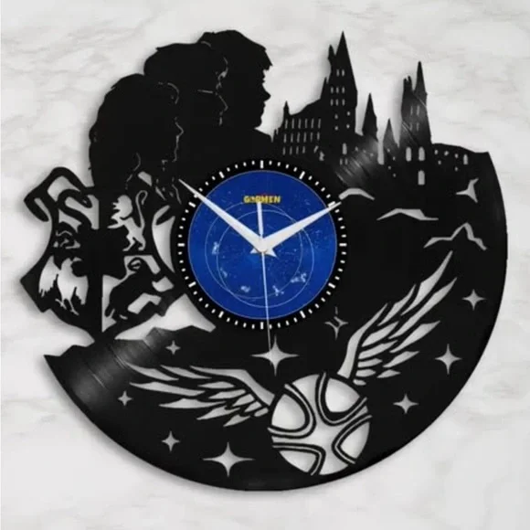 Harry Potter Wizarding World Vinyl Record Die-Cut 11.8 X 11.8 Silent Wall Clock