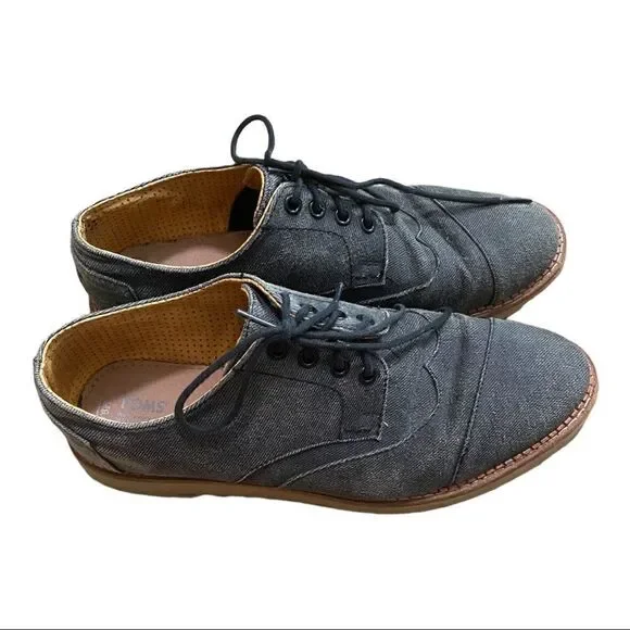 TOMS | Mens TOMS Brogue Lace-Up Ash Aviator Twill | 9.5