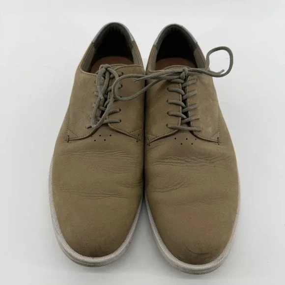 Lacoste Laccord 117 1 CAM Oxford Mens 10 Tan Leather Sneakers Dress Shoes