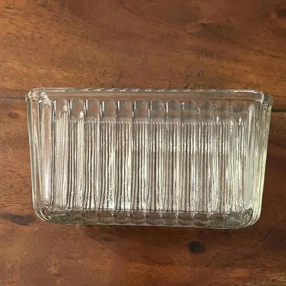 Vintage Clear Federal Glass Refrigerator Dish 6